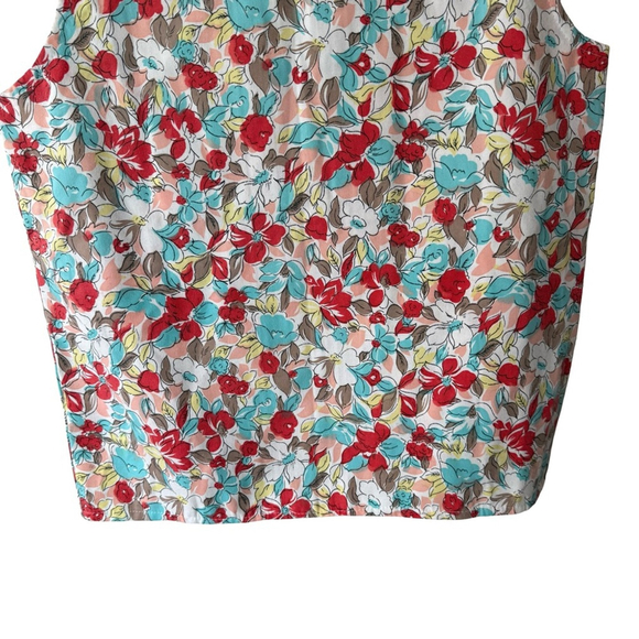 Handmade Vibrant Floral Button-Down Blouse Size M Cottagecore Summer Vintage - Picture 9 of 9